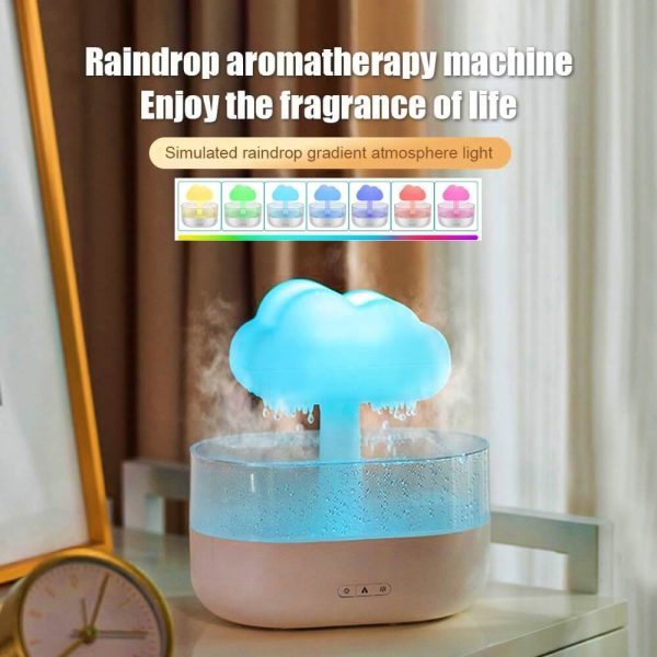 Raindrop Cloud Humidifier with Relaxing Sound - 7 Colour
